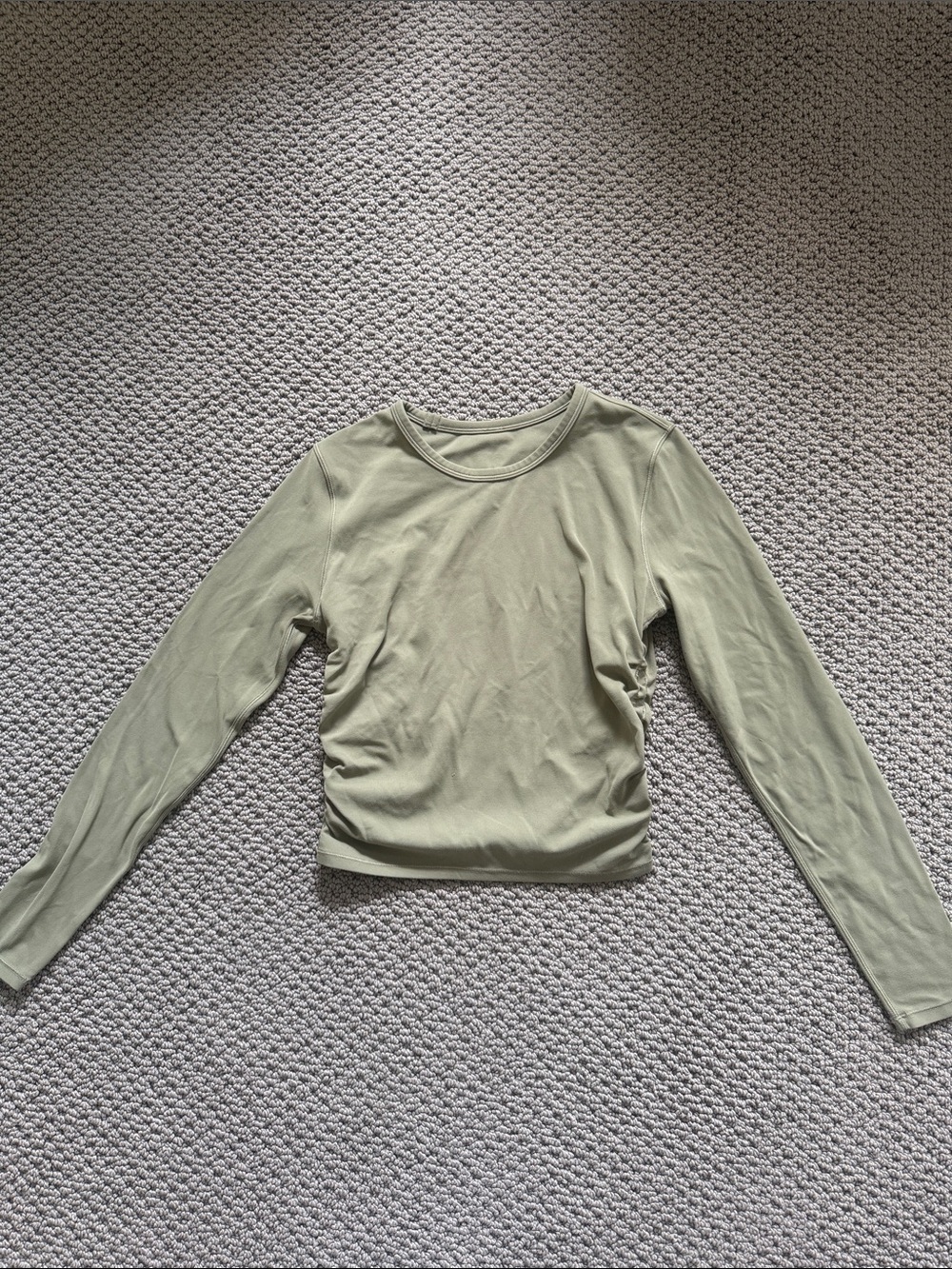 Lululemon Sage Green Long-Sleeve Crew Top- Size 4